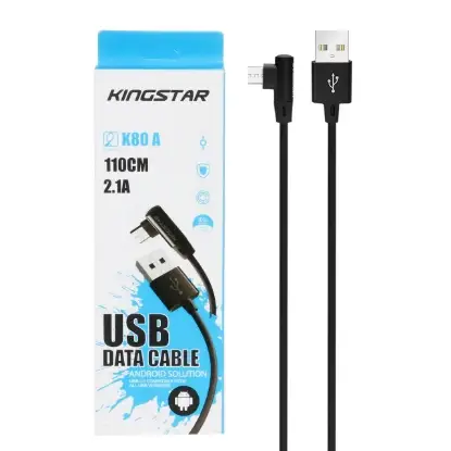 تصویر کابل تبدیل USB به microUSB کینگ استار مدل K80A