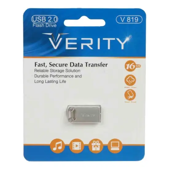 تصویر فلش مموری وریتی مدل V819 USB2.0 ظرفیت 16 گیگابایت