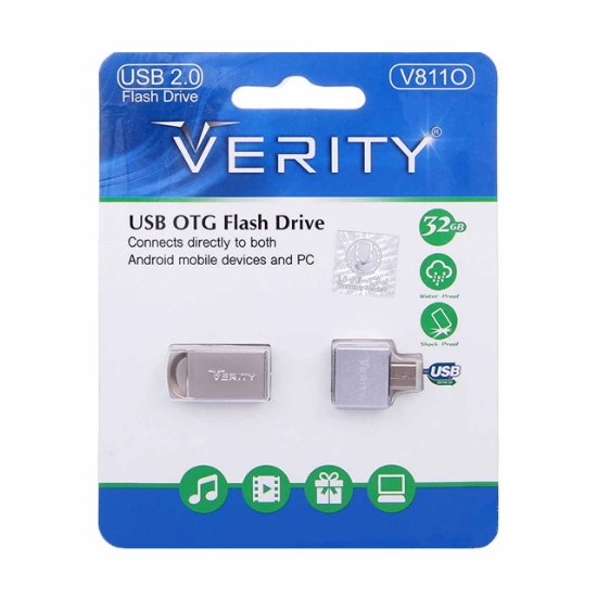تصویر فلش مموری OTG وریتی مدل V811O USB2.0 ظرفیت 32 گیگابایت