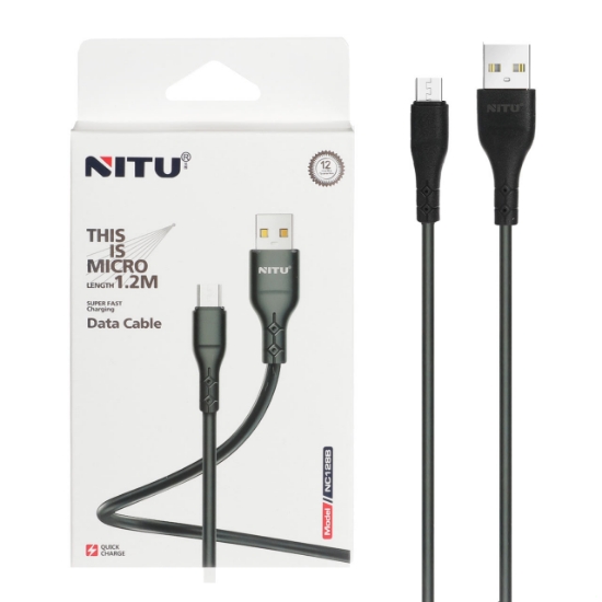 تصویر کابل تبدیل USB به micro USB نیتو مدل NC128B طول 1.2 متر