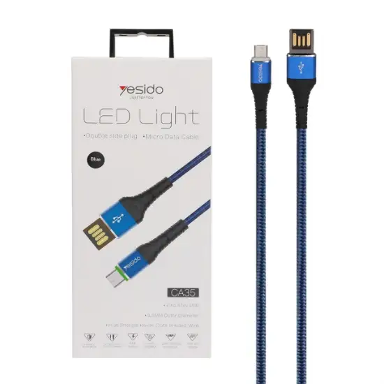 تصویر کابل تبدیل USB به microUSB یسیدو مدل CA35 طول 1.2 متر