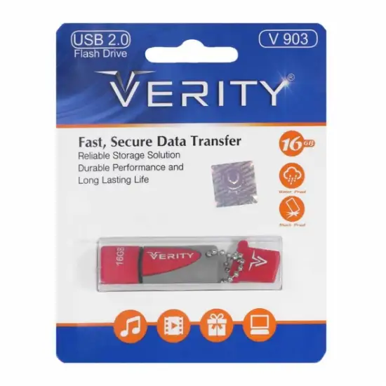 تصویر فلش مموری وریتی مدل V903 USB2.0 ظرفیت 16 گیگابایت