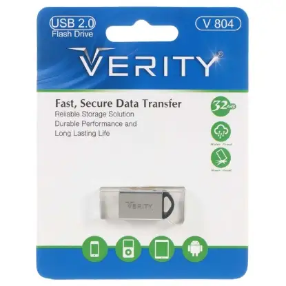 تصویر فلش مموری وریتی مدل V804 USB2.0 ظرفیت 32 گیگابایت