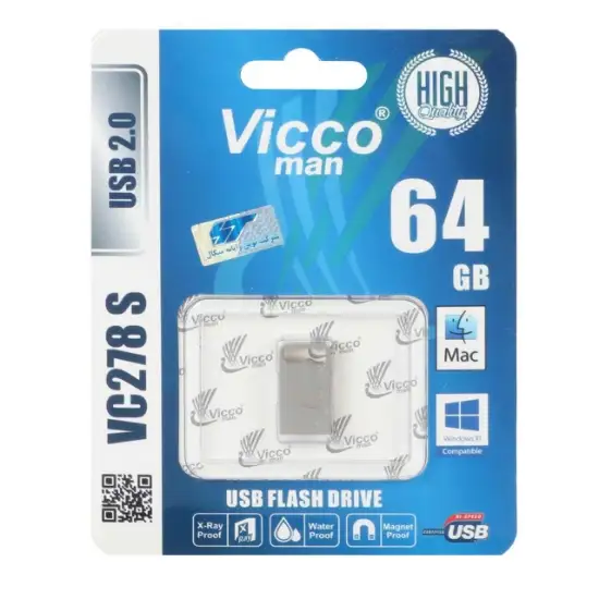 تصویر فلش مموری ویکومن مدل VC278 S USB2.0 ظرفیت 64 گیگابایت