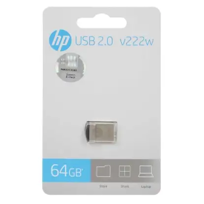 تصویر فلش مموری USB2.0 اچ پی مدل V222W ظرفیت 64 گیگابایت