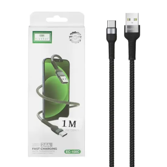 تصویر کابل تبدیل USB به USB-C ارلدام مدل EC-100C طول 1 متر