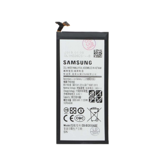 تصویر باتری گوشی موبایل سامسونگ مناسب برای مدل Galaxy S7 با ظرفیت 3000 میلی آمپرساعت