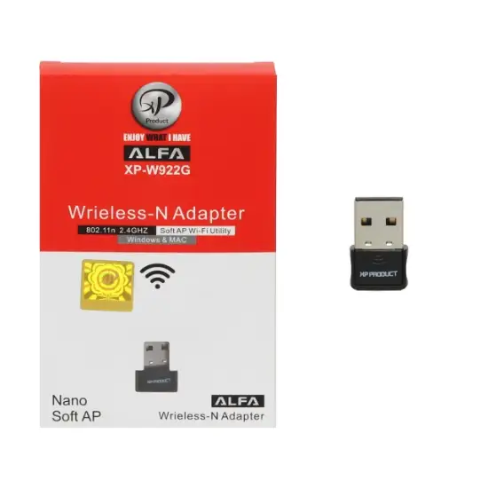 تصویر کارت شبکه بی سیم ایکس پی پروداکت USB 2.0 مدل XP-W922G