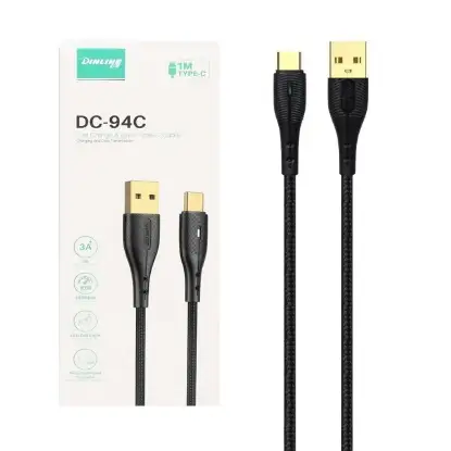 تصویر کابل تبدیل USB به USB-C دینلاین مدل DC-94C طول 1 متر