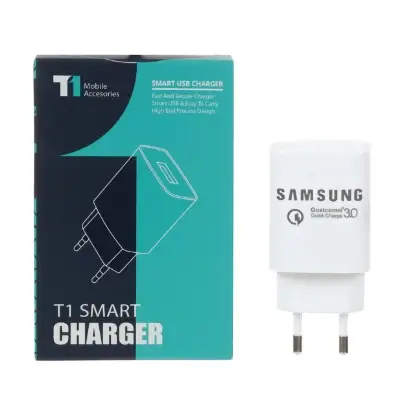 تصویر شارژر دیواری فست تک پورت تی وان t1-QC182-3-samsung