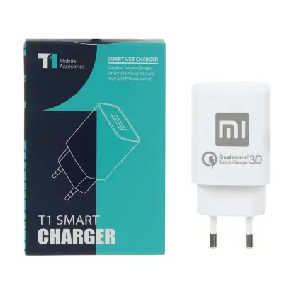 نمایش جزئیات شارژر دیواری فست تک پورت تی وان مدل Xiaomi QC182-3