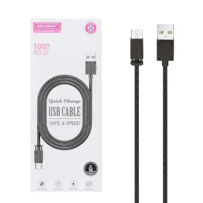 تصویر کابل تبدیل USB به microUSB کلومن مدل KD-20 طول 1 متر