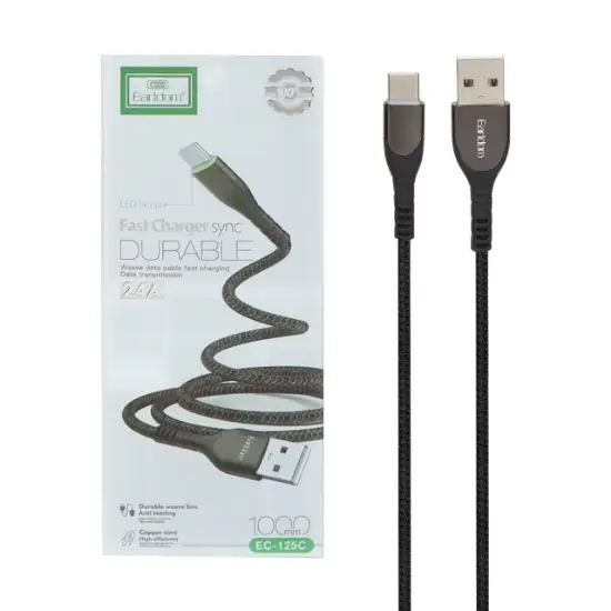 تصویر کابل تبدیل USB به USB-C ارلدام مدل EC-125C