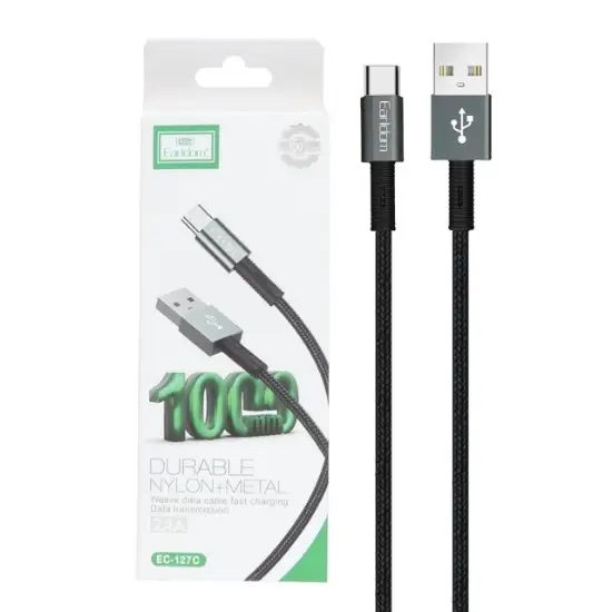 تصویر کابل تبدیل USB به USB-C ارلدام مدل EC-127C طول 1 متر