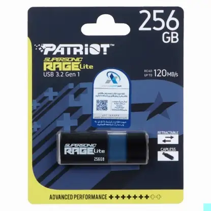 تصویر فلش مموری پتریوت مدل RAGE Lite USB3.2 ظرفیت 256 گیگابایت