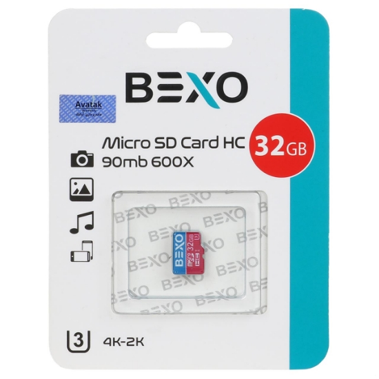 تصویر کارت حافظه microSDHC بکسو مدل Extra 600X کلاس 10 استاندارد UHS-II U3 سرعت (90MB/s) ظرفیت 32 گیگابایت