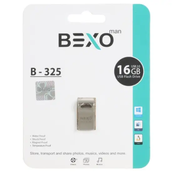 تصویر فلش مموری بکسو مدل B-325 USB2.0 ظرفیت 16 گیگابایت