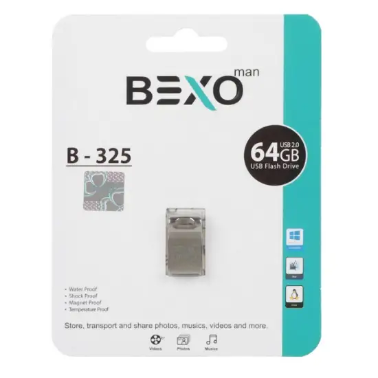 تصویر فلش مموری بکسو مدل B-325 USB2.0 ظرفیت 64 گیگابایت