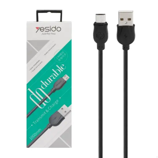 تصویر کابل تبدیل USB به microUSB یسیدو مدل CA-1441 طول 1 متر