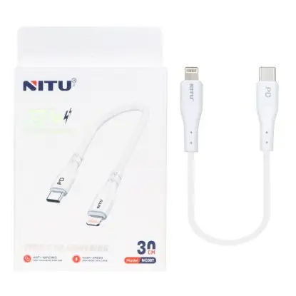 تصویر کابل تبدیل پاوربانک فست USB-C به لایتنینگ نیتو مدل NC307