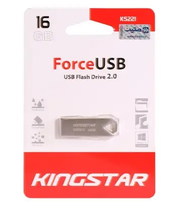 تصویر فلش مموری کینگ استار مدل Force KS221 USB2.0 ظرفیت 16 گیگابایت