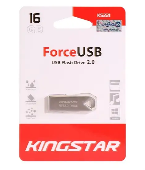 تصویر فلش مموری کینگ استار مدل Force KS221 USB2.0 ظرفیت 16 گیگابایت