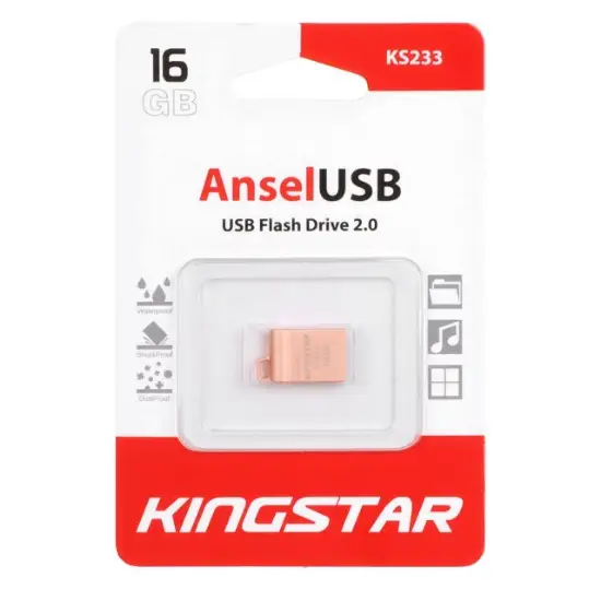 تصویر فلش مموری کینگ استار مدل Ansel KS233 USB2.0 ظرفیت 16 گیگابایت