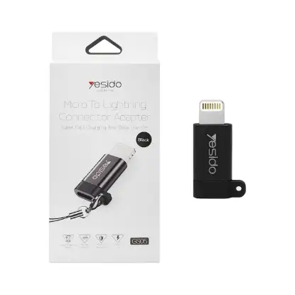 نمایش جزئیات تبدیل microUSB به لایتنینگ یسیدو مدل GS05